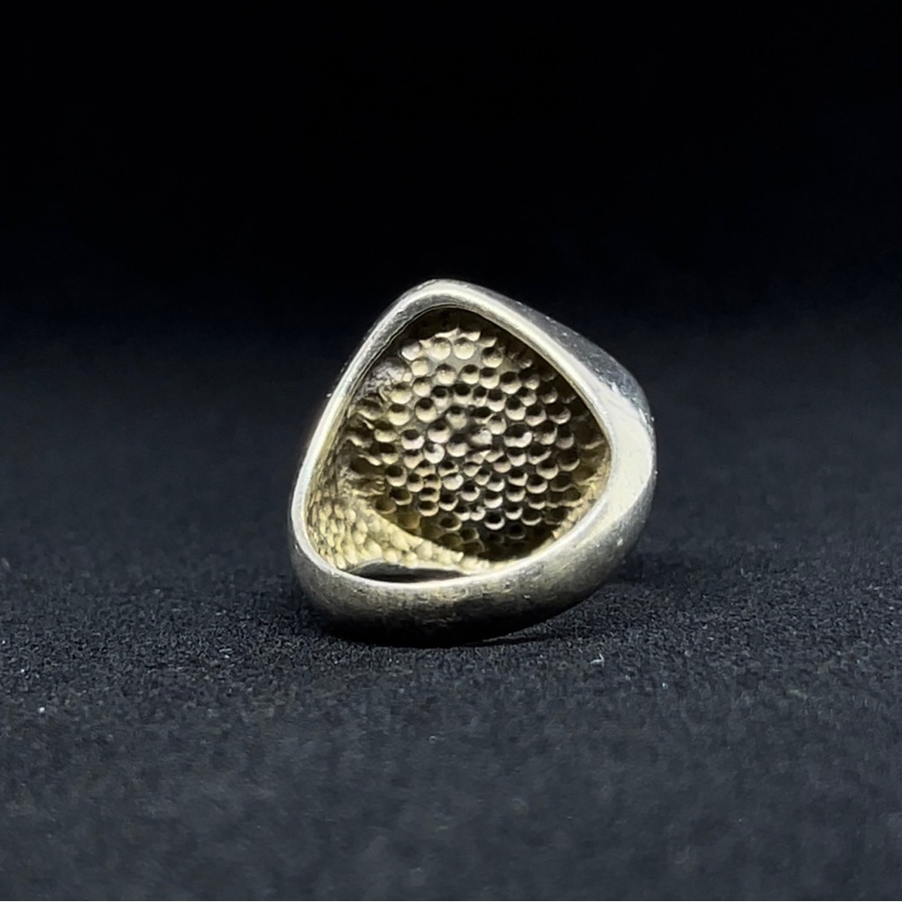 DESIGNER INLAYED ONYX RING - Picture 3 of 3